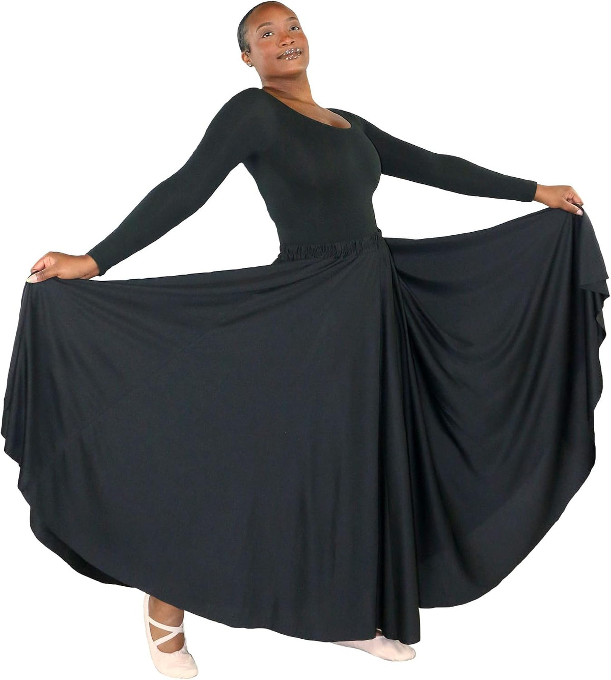 Danzcue Womens Long Full Circle Dance Skirt