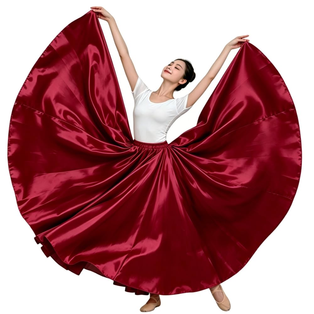 Ladies 20 Yard Satin Long Full Skirt