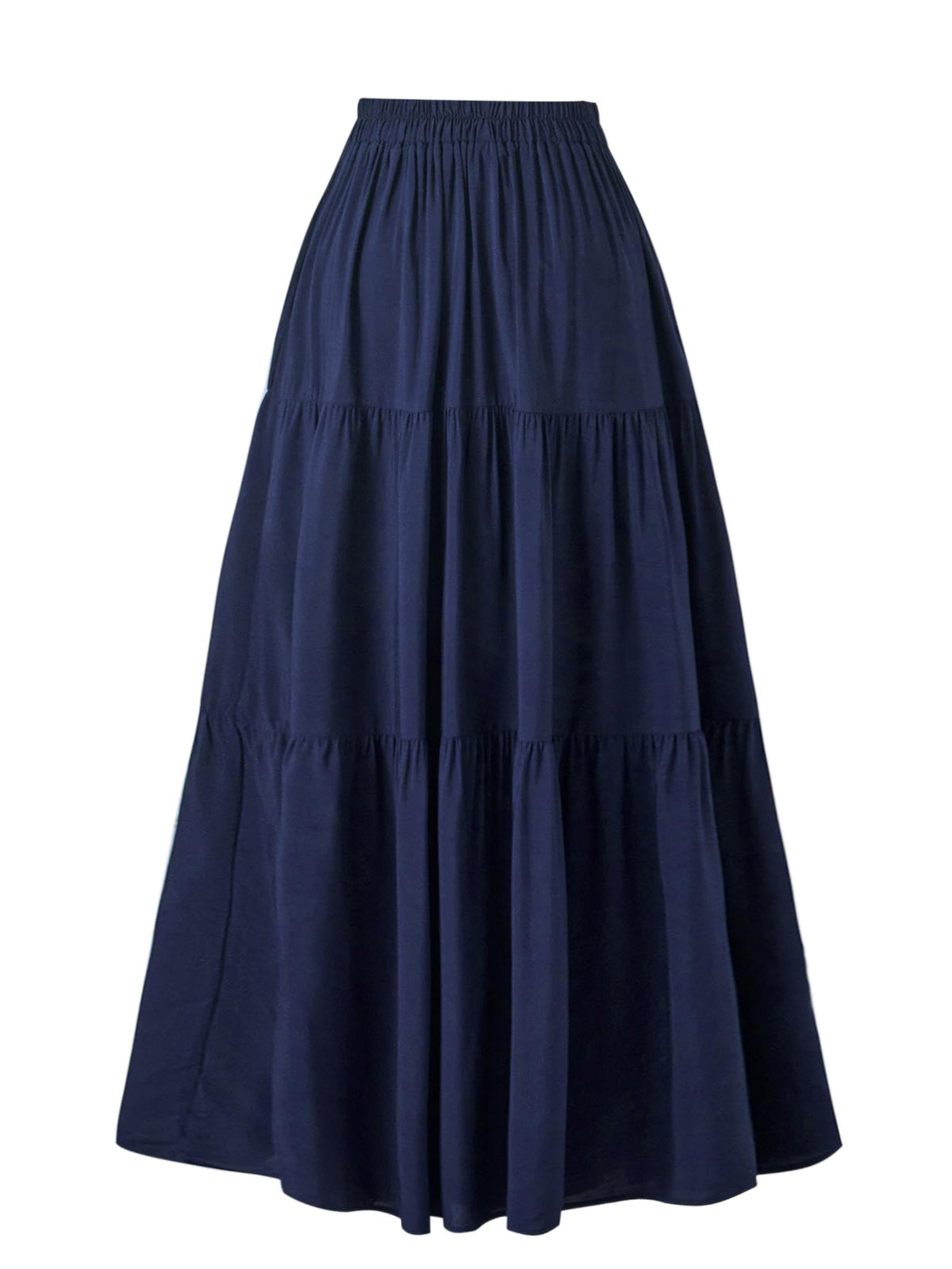 OSTOO Women's Summer Long Flowy Renaissance Skirt with Pockets - Boho High Waist A-Line Maxi Skirt