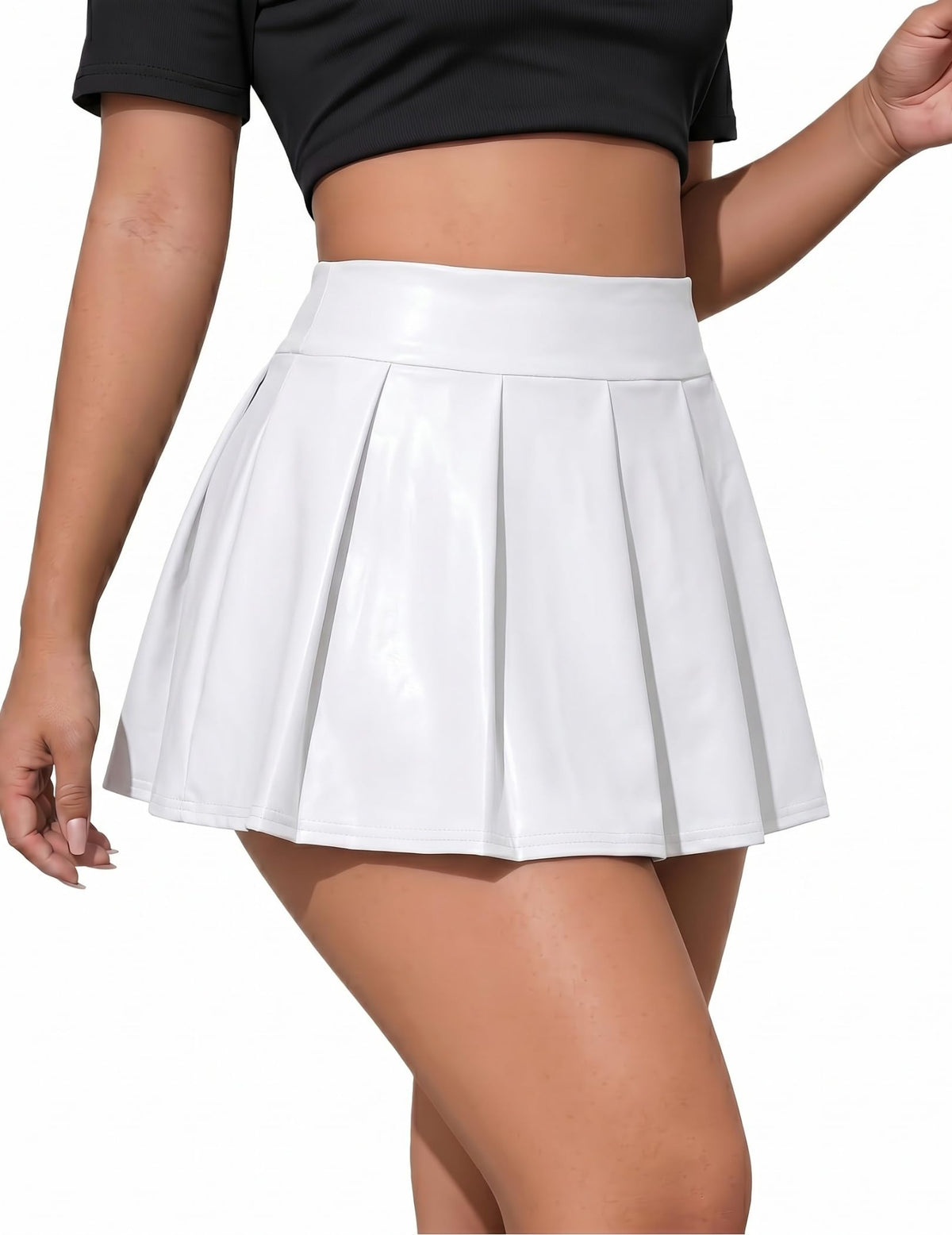 Avidlove Faux Leather Mini Skirts for Women Casual Skirt Clubwear