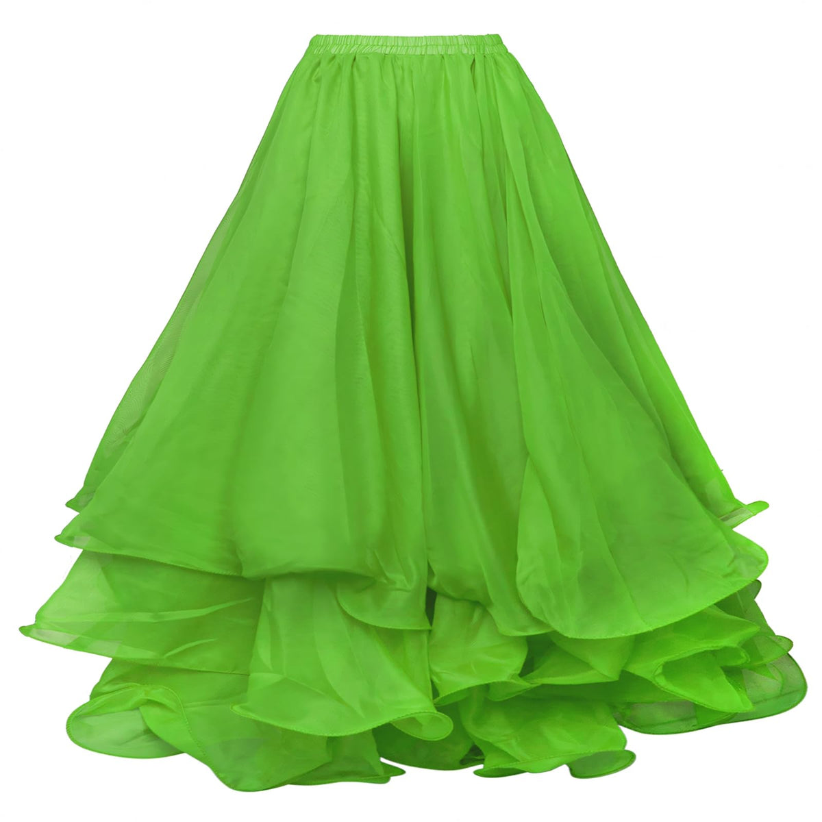 Belly Dance Skirt Halloween Tribal Chiffon Tiered Maxi Full