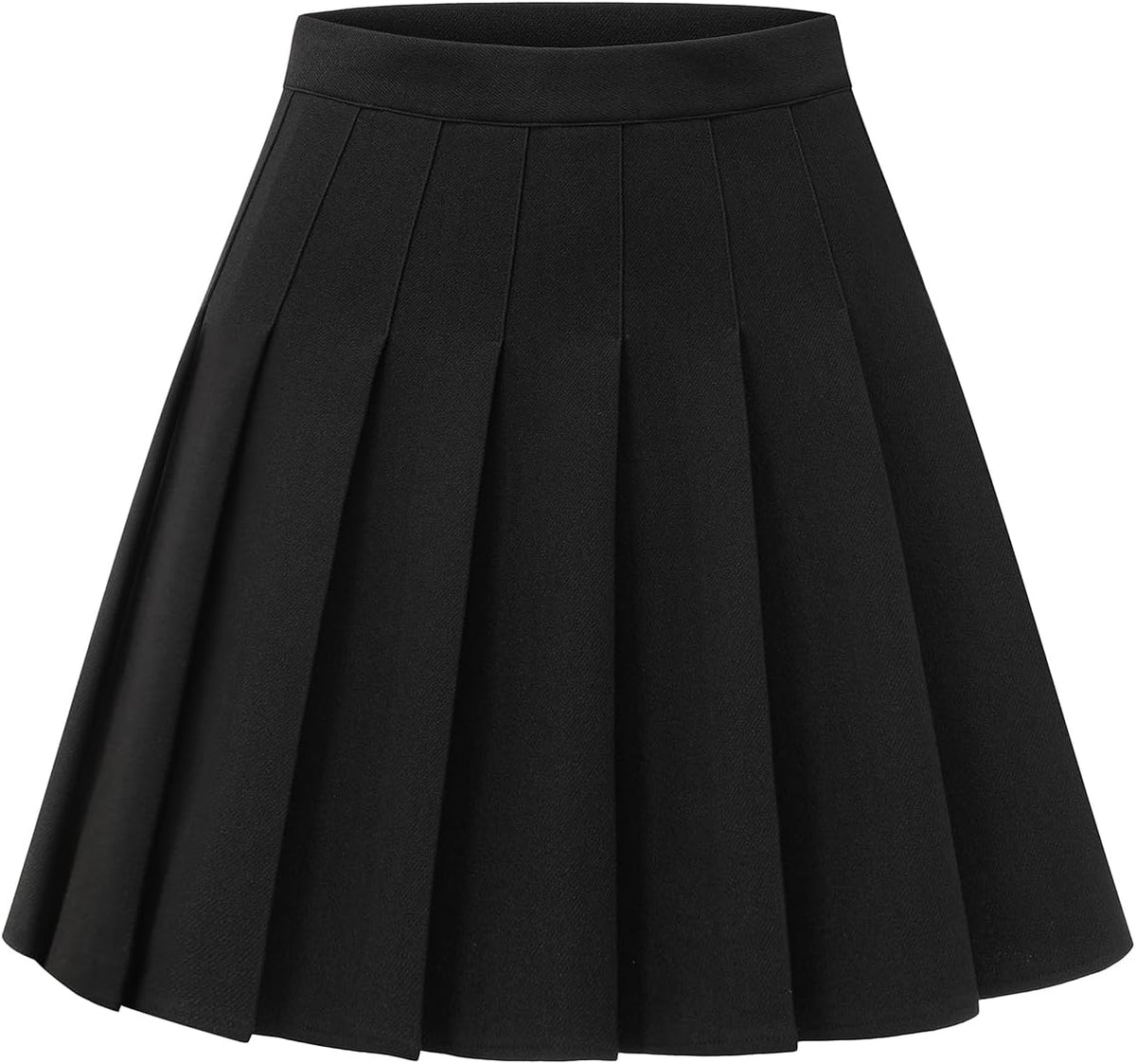 Shestellar Women's High-Waisted Pleated A-Line Mini Tennis Skater Skirt