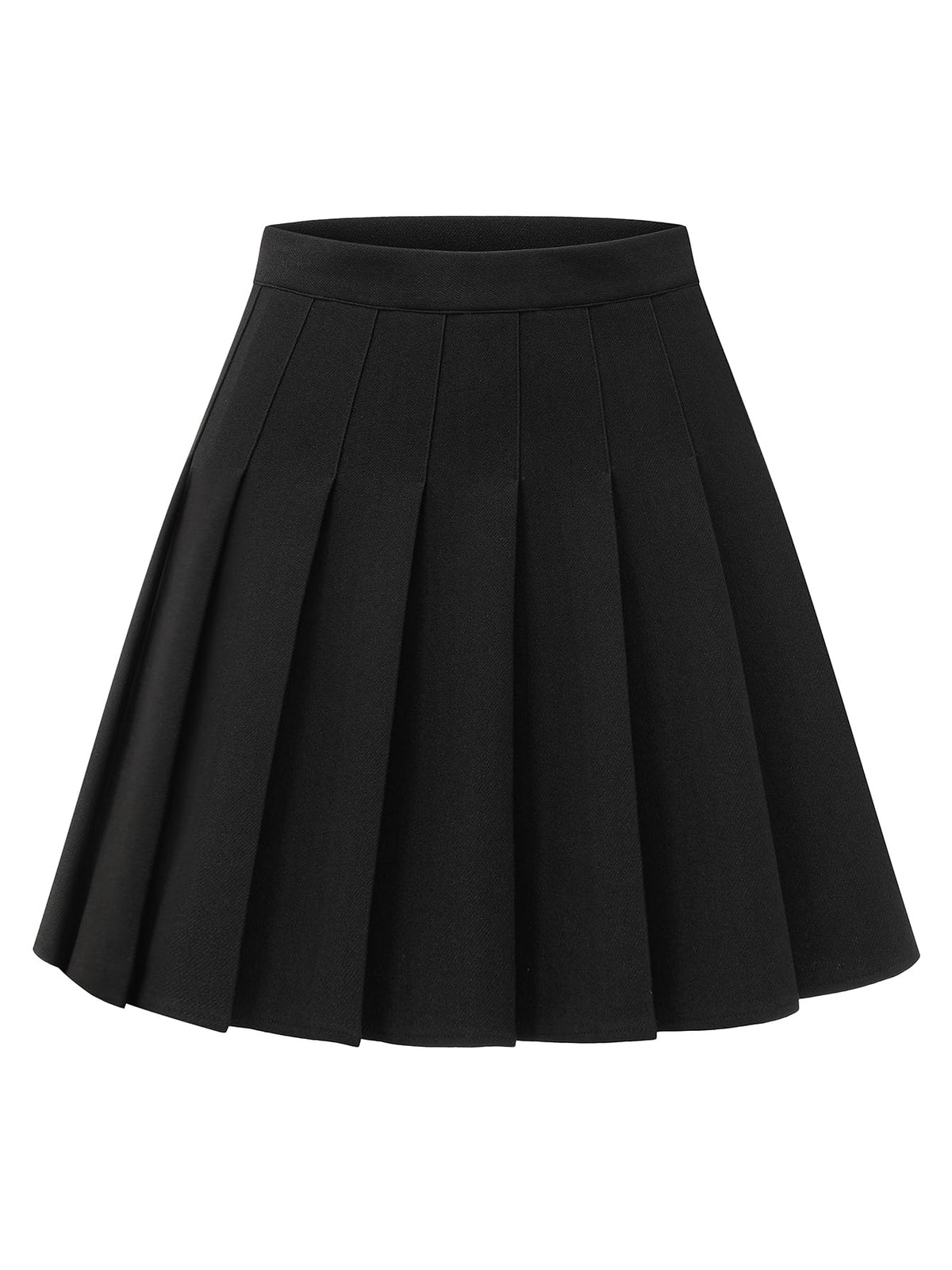Shestellar Women's High-Waisted Pleated A-Line Mini Tennis Skater Skirt