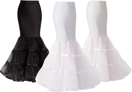 VanRose Women's Ankle Length Petticoat Bridal Wedding Slip Hoopless Crinoline Underskirt