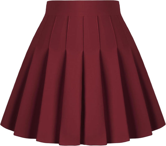 Dressever Women's Pleated A-Line Tennis Skirt