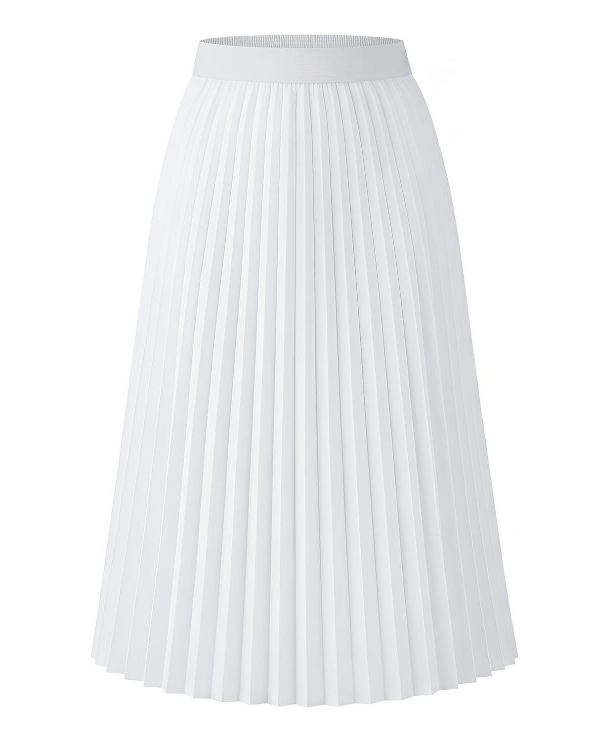 Shestellar Pleated Midi Skirt for Women Outfits Chiffon A-Line