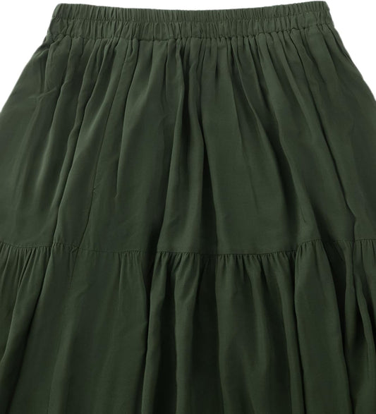 OSTOO Women's Summer Long Flowy Renaissance Skirt with Pockets - Boho High Waist A-Line Maxi Skirt