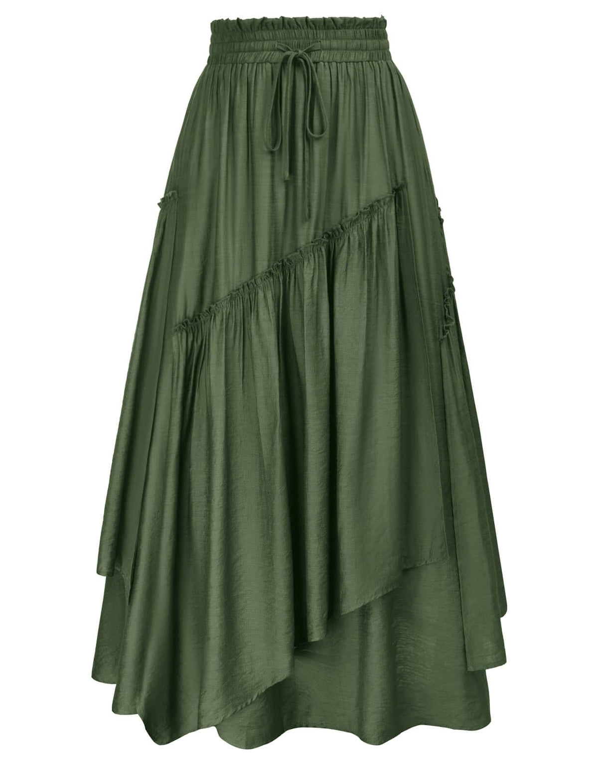SCARLRT Darkness Long Skirts for Women Renaissance Flowy Pirate Maxi Skirt