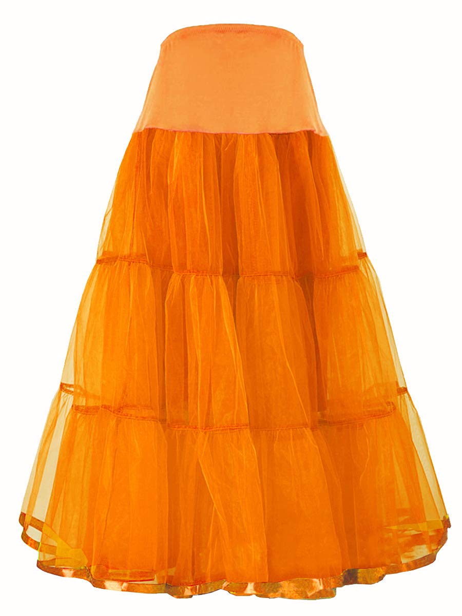 VanRose Women's Ankle Length Petticoat Bridal Wedding Slip Hoopless Crinoline Underskirt