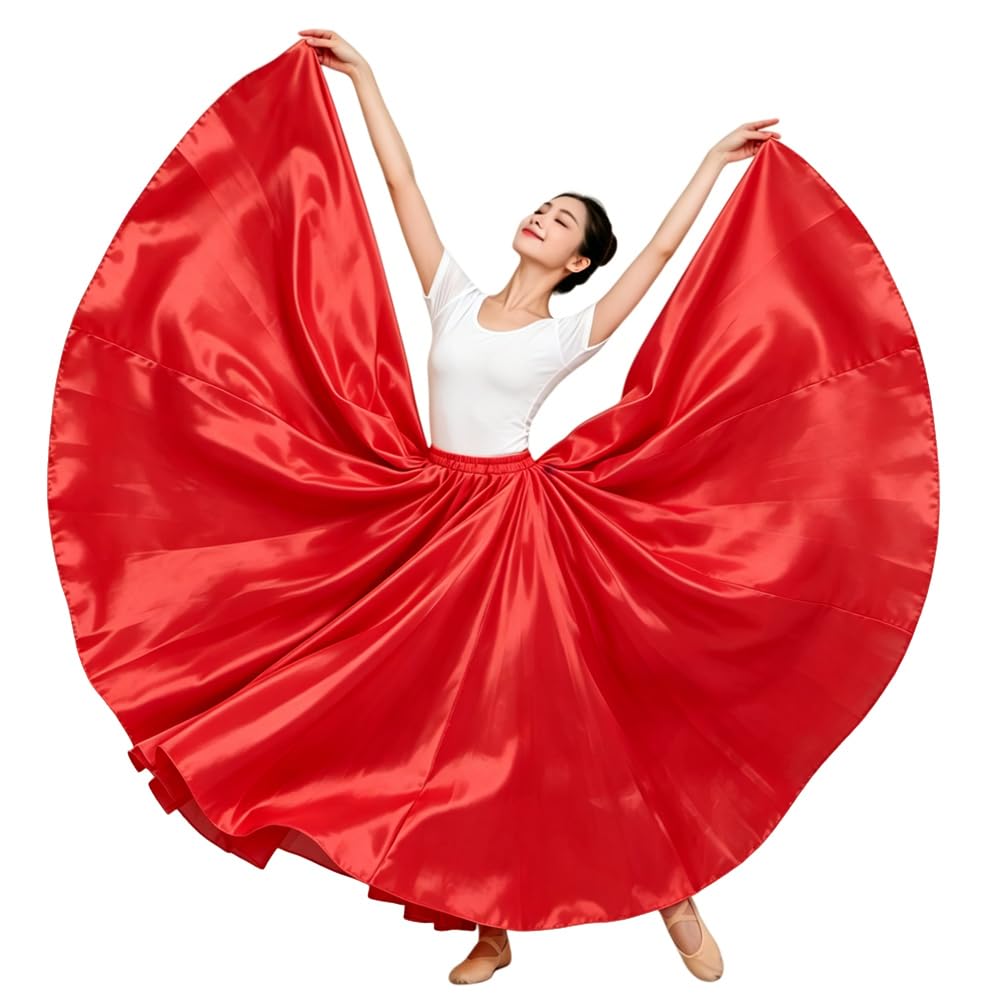 Ladies 20 Yard Satin Long Full Skirt