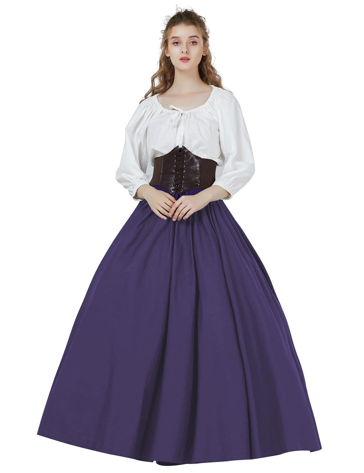 BEAUTELICATE Victorian Dress Renaissance Skirt Gypsy Long Maxi Medieval Skirt A-line Full Length