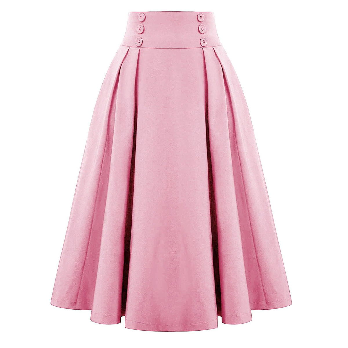 Midi Skirts for Women Elastic High Waisted A Line Flowy Pleated Skirt Business Casual Elegant Vintage Skirts