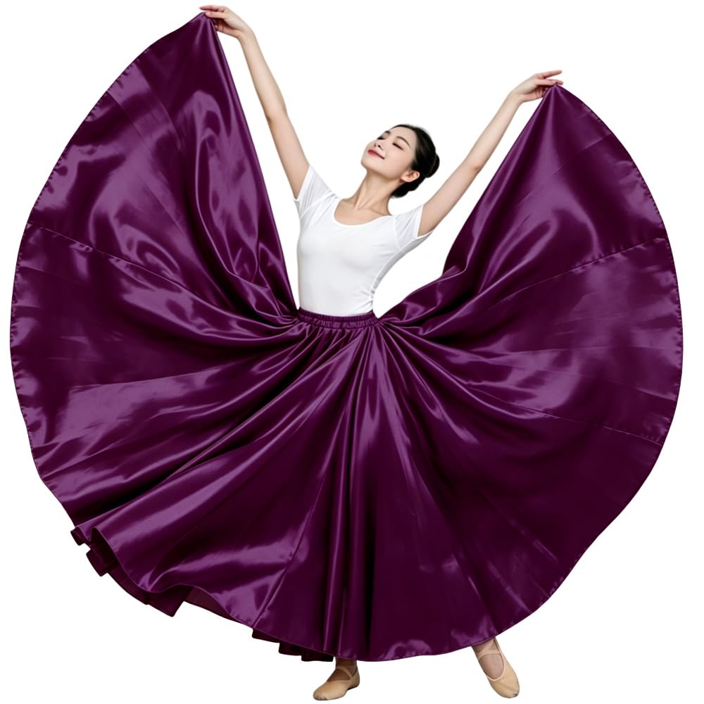 Ladies 20 Yard Satin Long Full Skirt