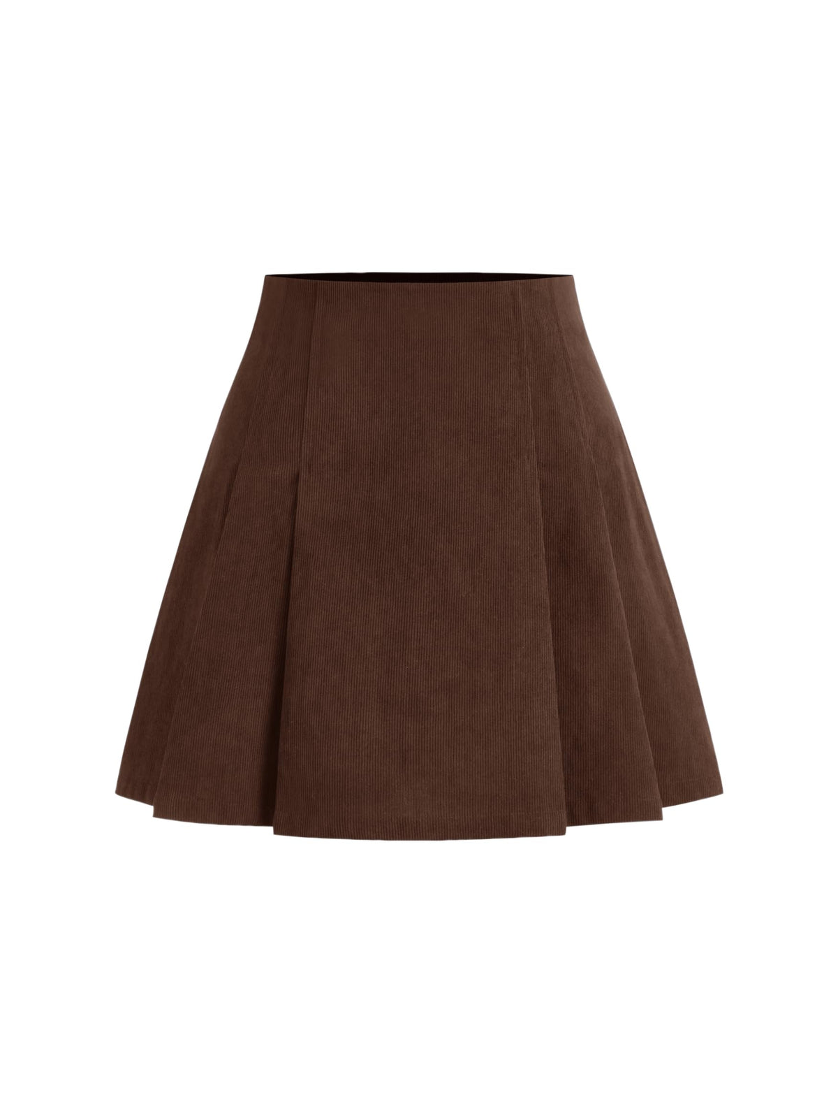 CIDER Womens Corduroy Mid Rise Pleated Mini Skirt