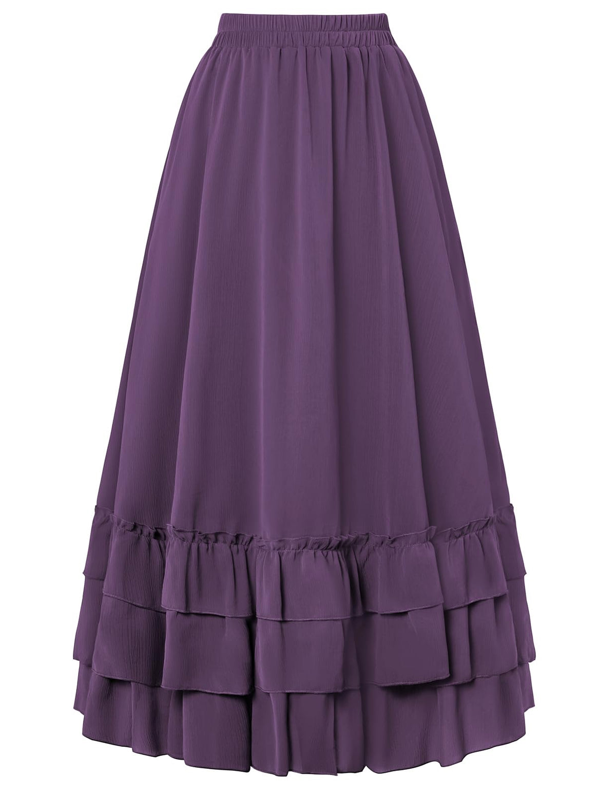 Scarlet Darkness Maxi Skirts for Women Renaissance Long Flowy Tiered Skirt