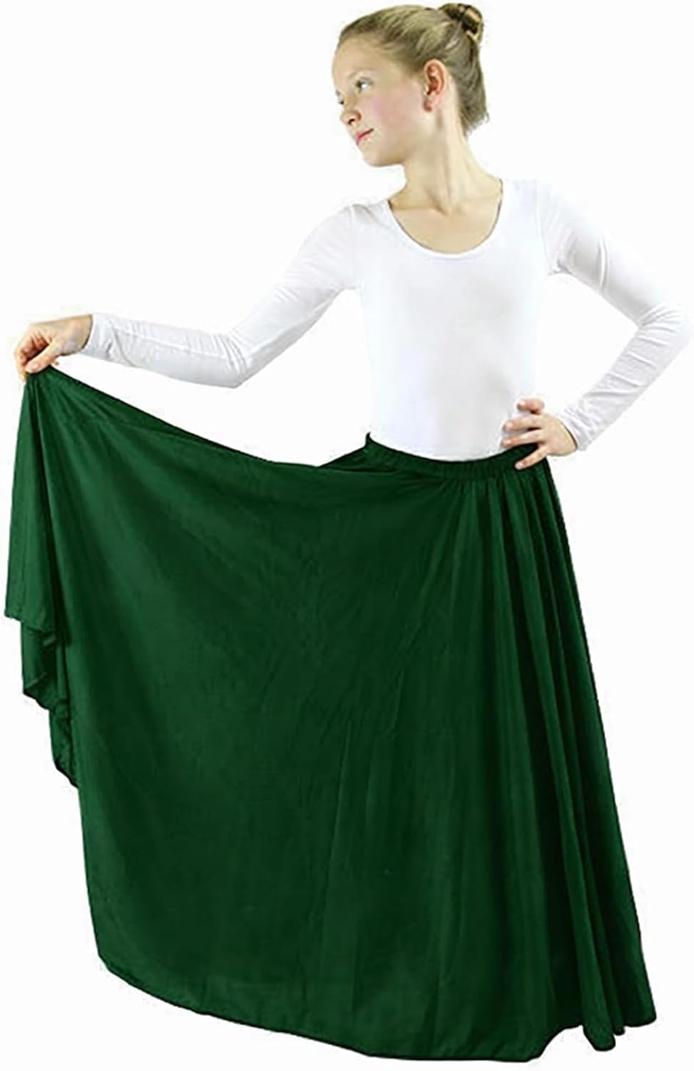Danzcue Girls Long Full Circle Dance Skirt