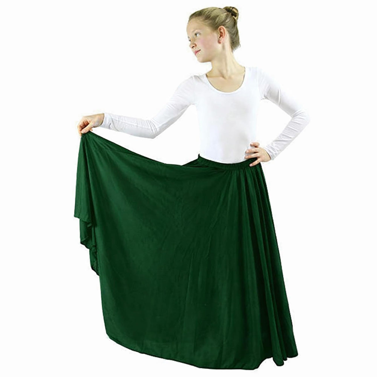 Danzcue Girls Long Full Circle Dance Skirt