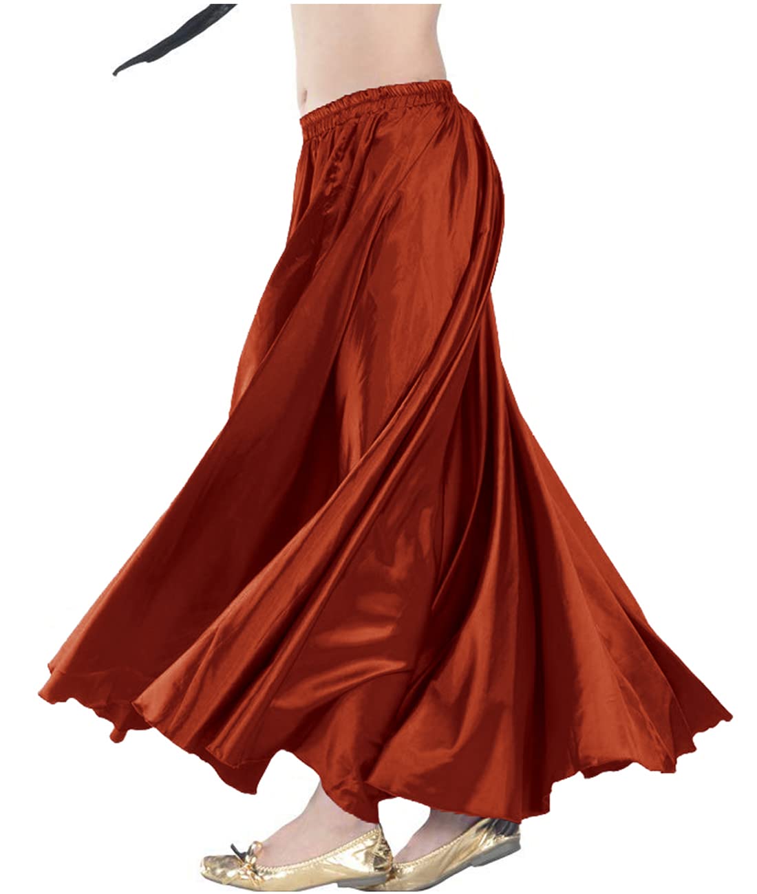 Indian Trendy Women's Satin Full Circle Swing Halloween Belly Dance Tribal Skirt