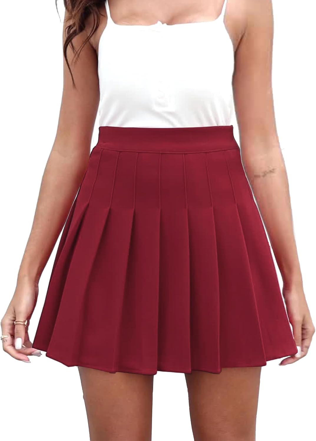Dressever Women's Pleated A-Line Tennis Skirt