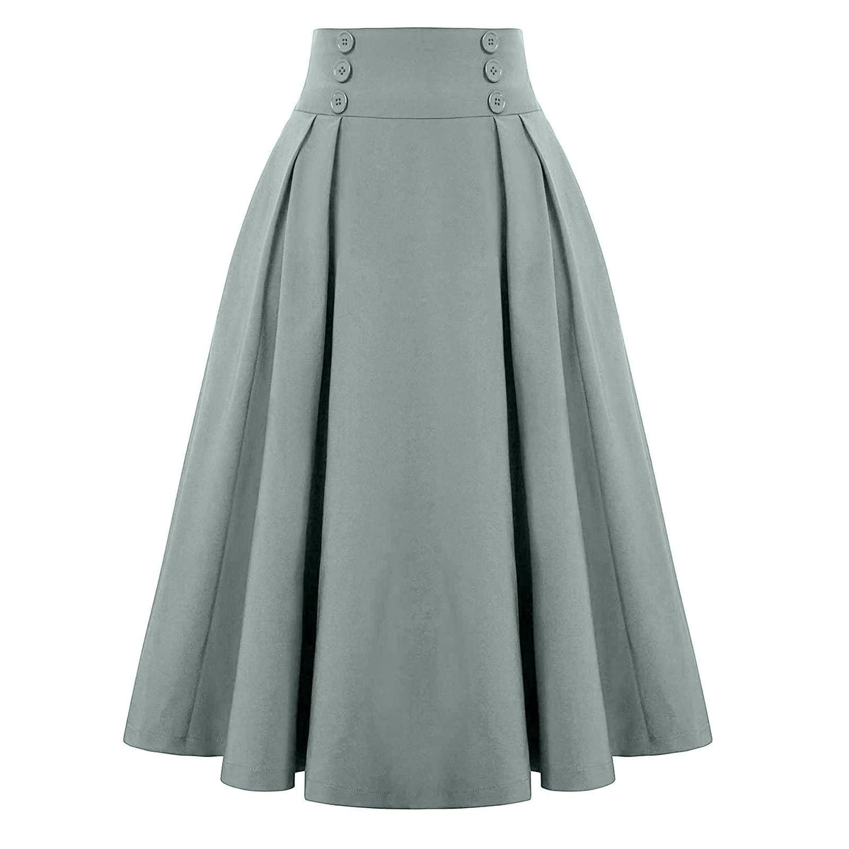 Midi Skirts for Women Elastic High Waisted A Line Flowy Pleated Skirt Business Casual Elegant Vintage Skirts