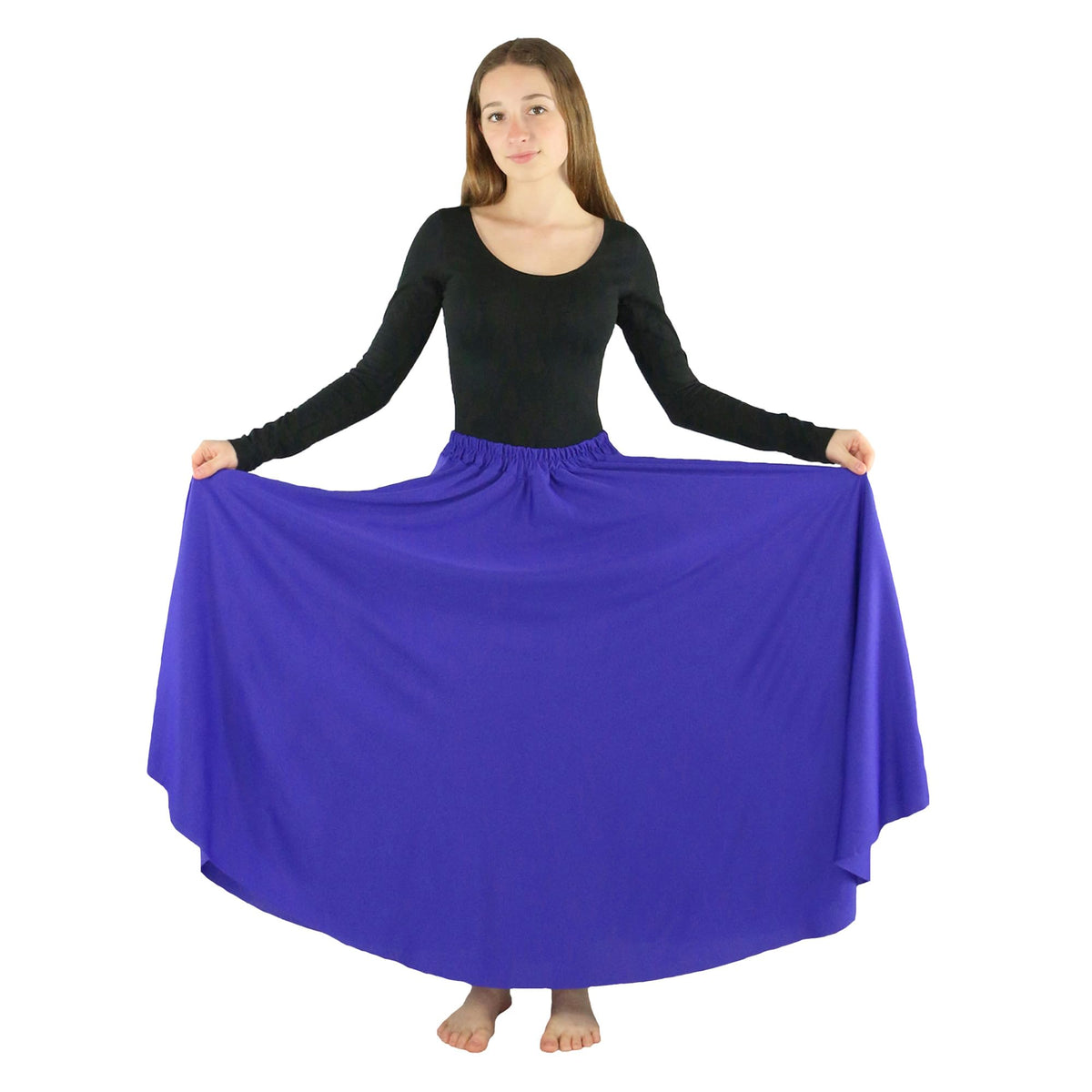 Danzcue Girls Long Full Circle Dance Skirt