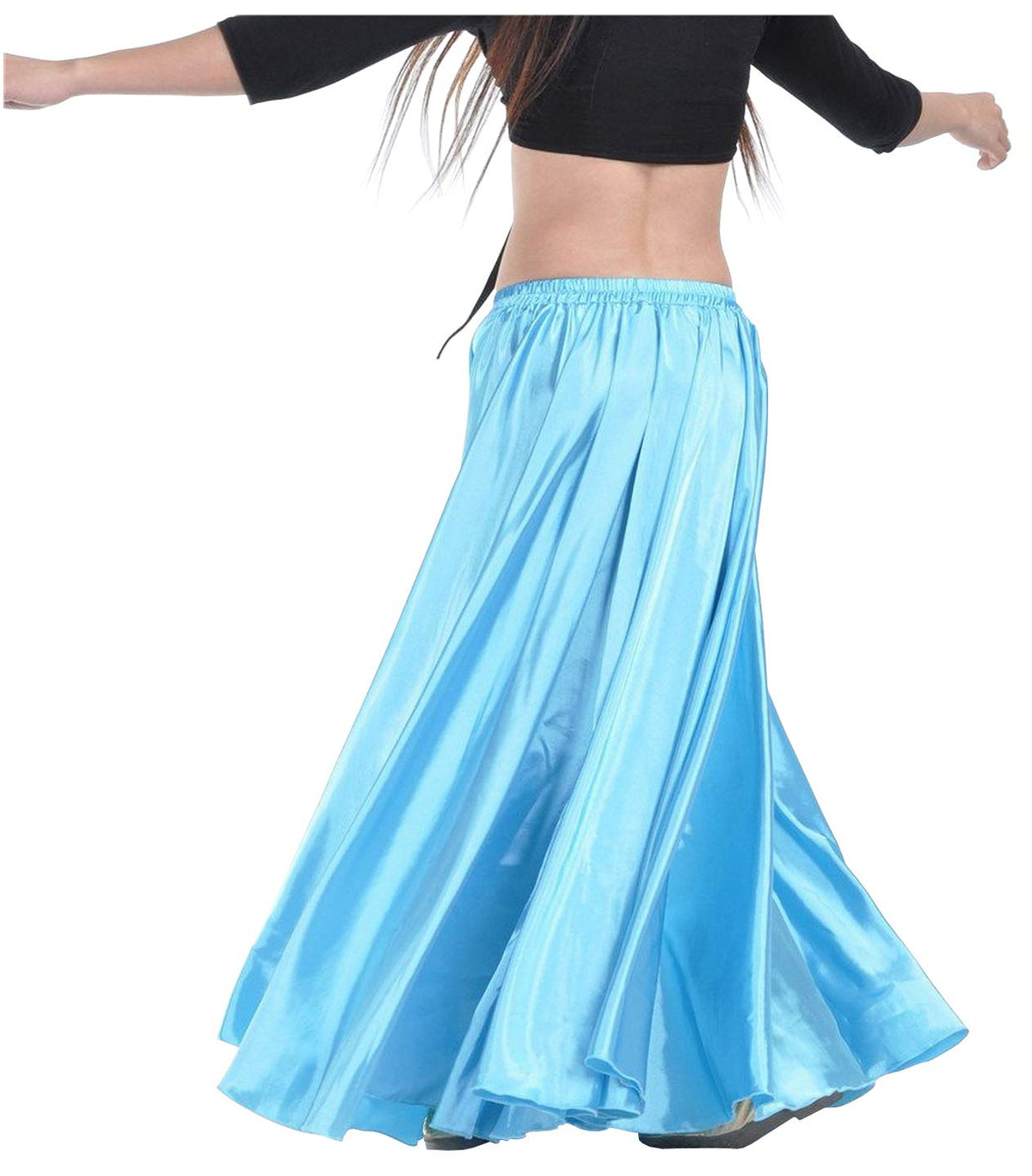 Indian Trendy Women's Satin Full Circle Swing Halloween Belly Dance Tribal Skirt