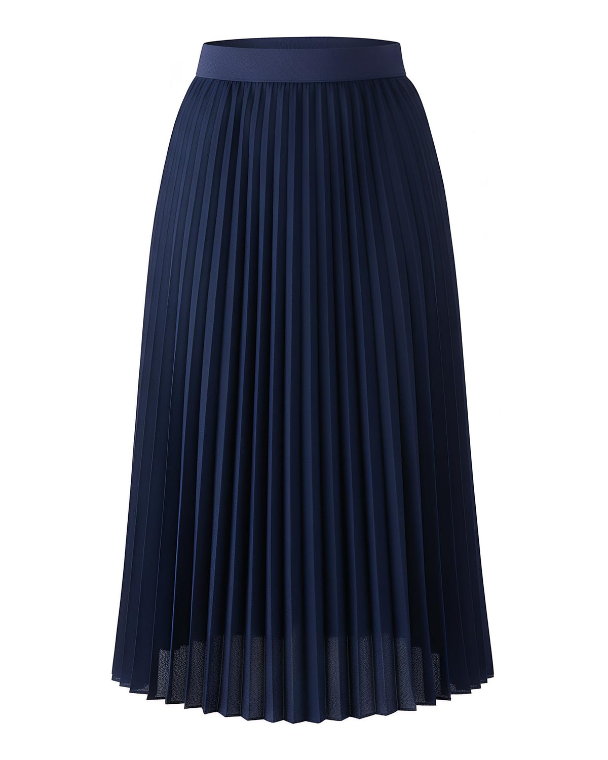 Shestellar Pleated Midi Skirt for Women Outfits Chiffon A-Line