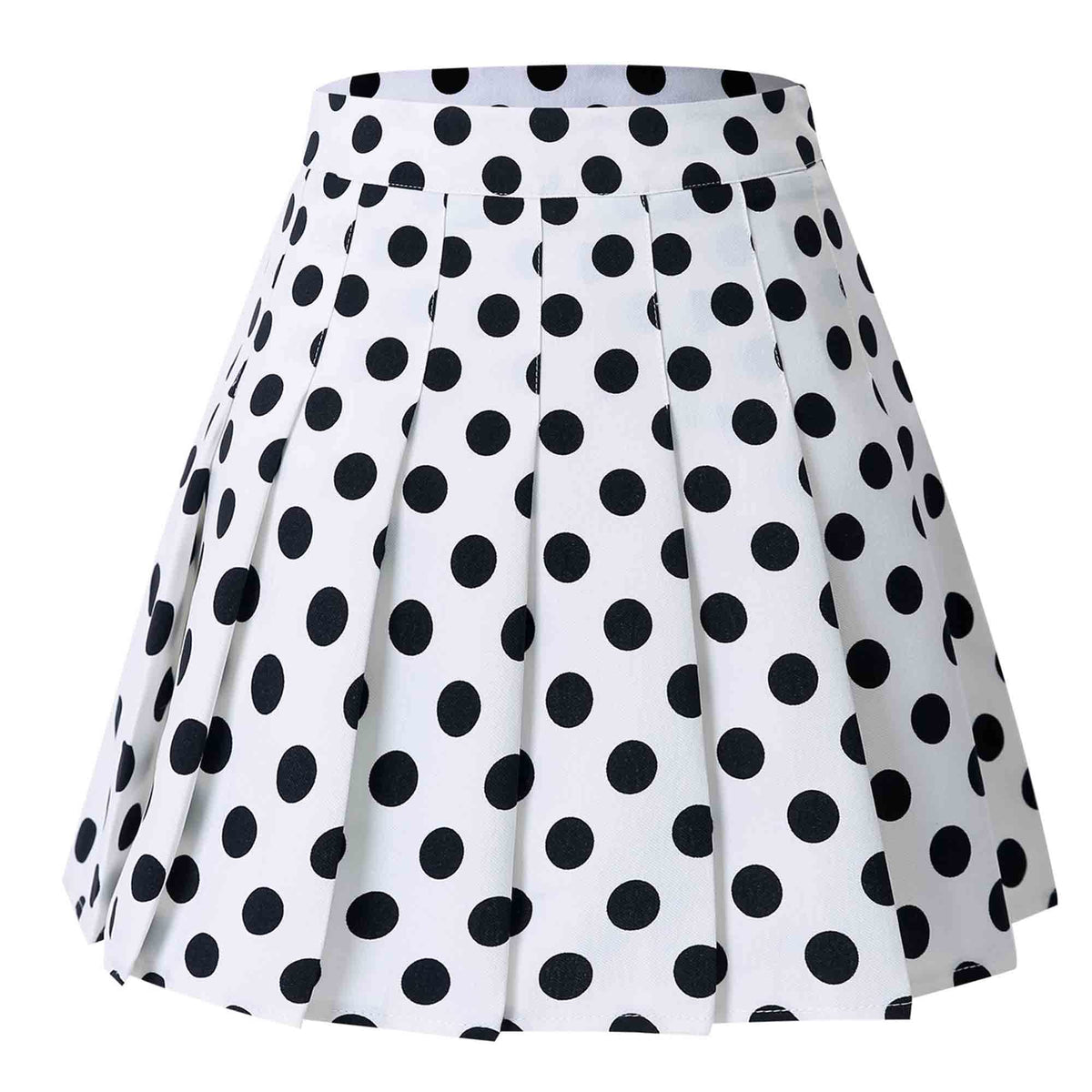 Hoerev Women Girls Short High Waist Pleated Skater Tennis Skirt