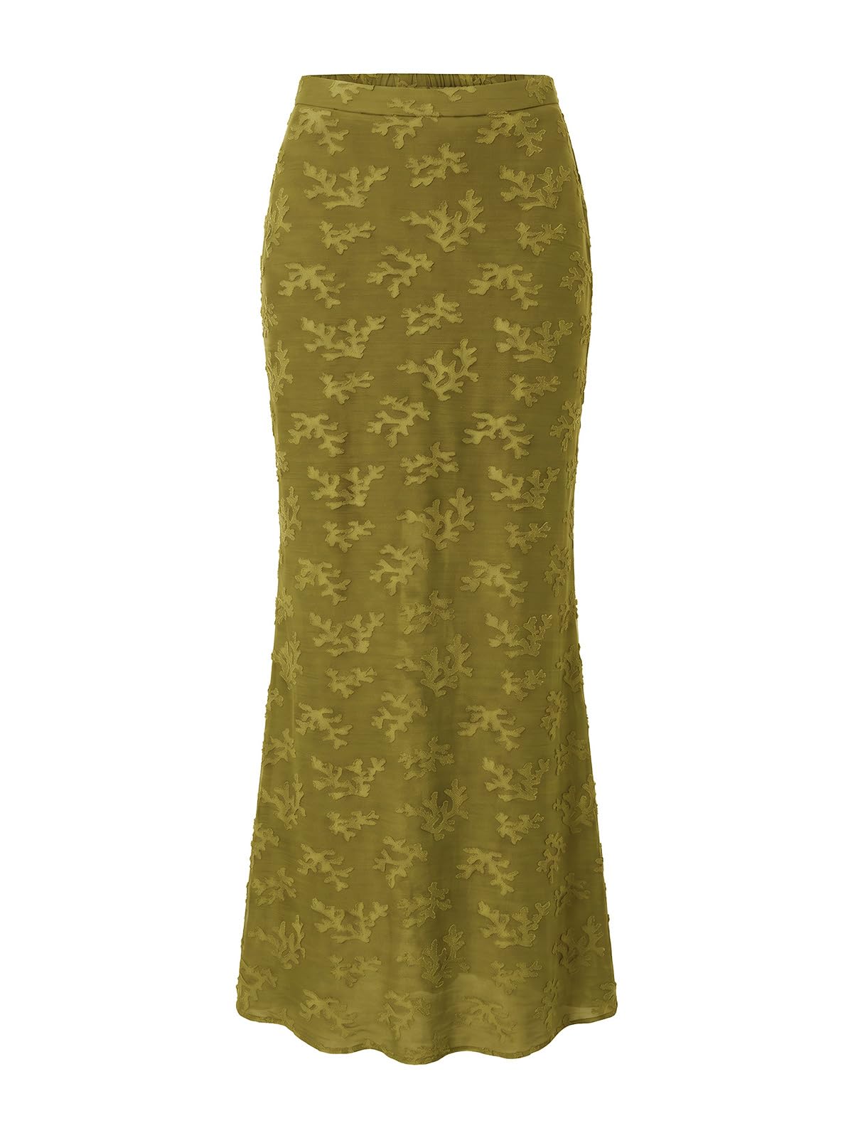 EXLURA Women Floral Maxi Mermaid Skirts Elastic Waist Flowy Long Midi Skirt