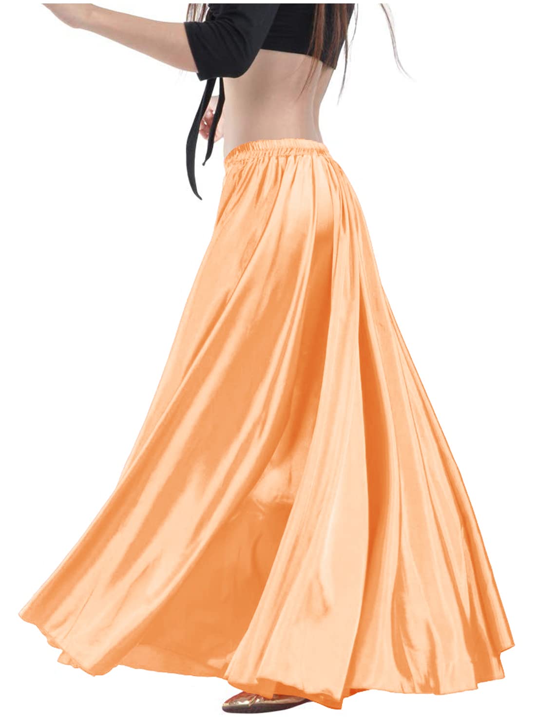 Indian Trendy Women's Satin Full Circle Swing Halloween Belly Dance Tribal Skirt
