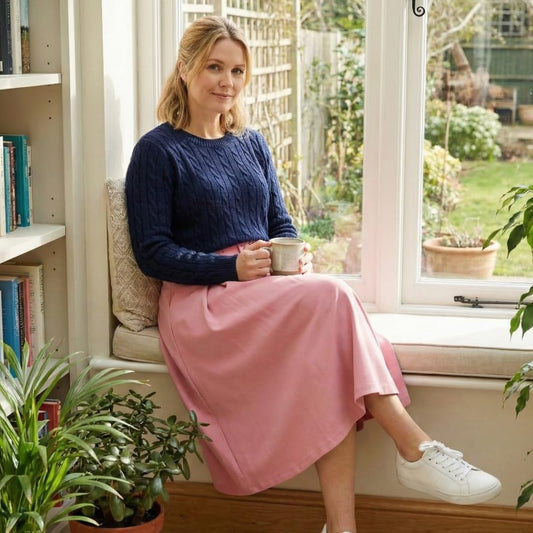 Lana Skirt, Vintage Style, Midi Length, Full Swing, Side Zip with Belt, XS-4X, Comes in Pink, Green, & Black