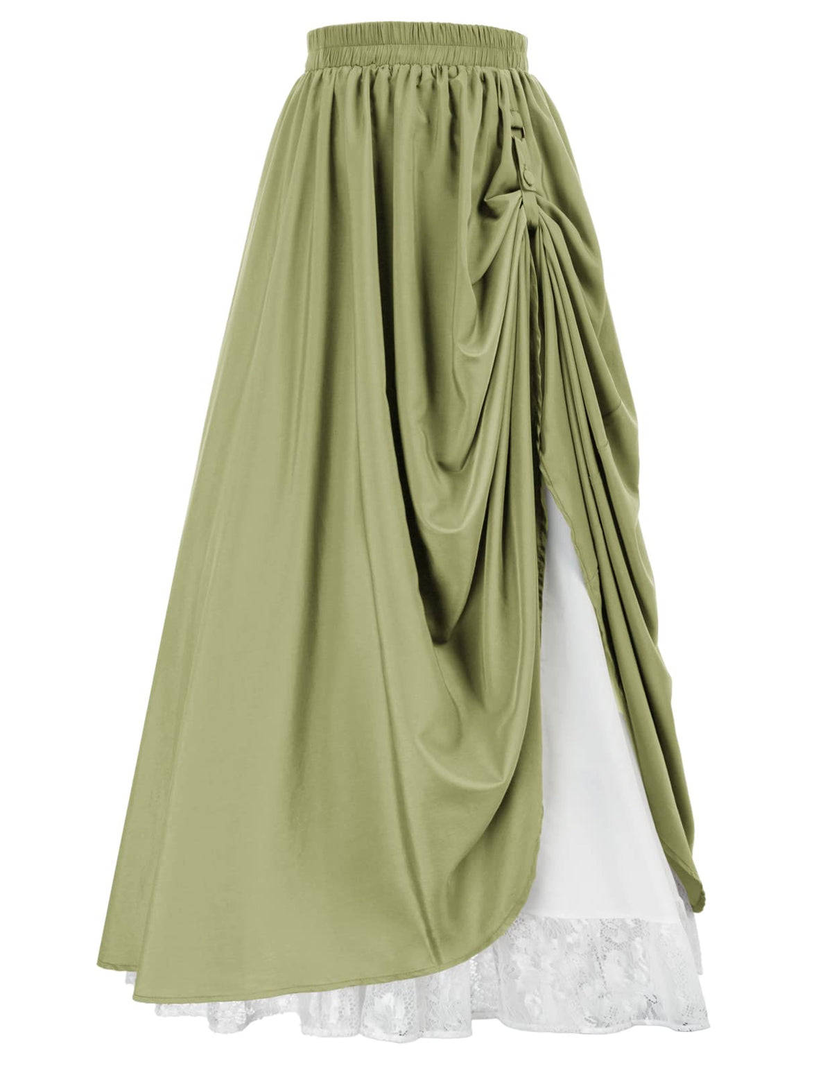 Scarlet Darkness Women Double Layered Medieval Renaissance Fairy Maxi Skirt
