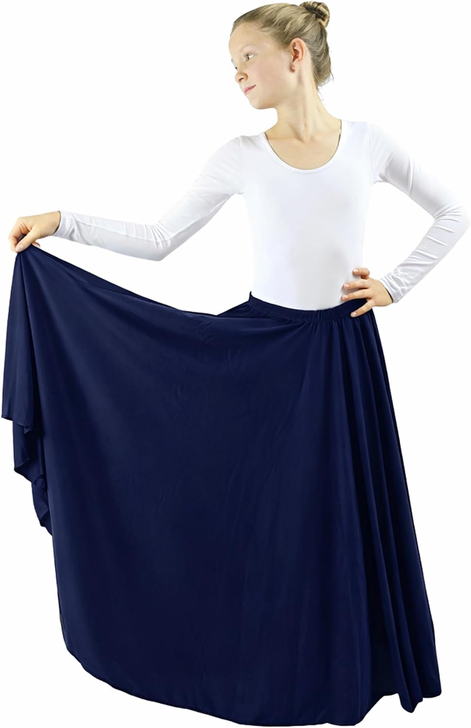 Danzcue Girls Long Full Circle Dance Skirt