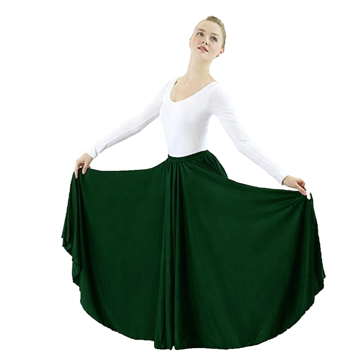 Danzcue Womens Long Full Circle Dance Skirt