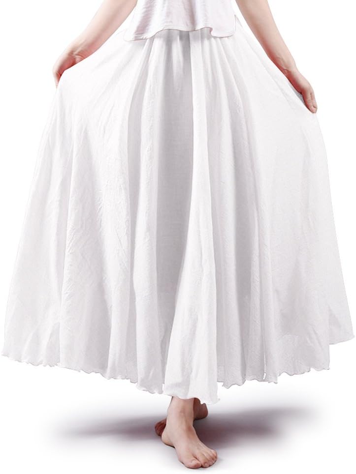Women's Cotton Long Flowy Rave Renaissance Maxi Skirt
