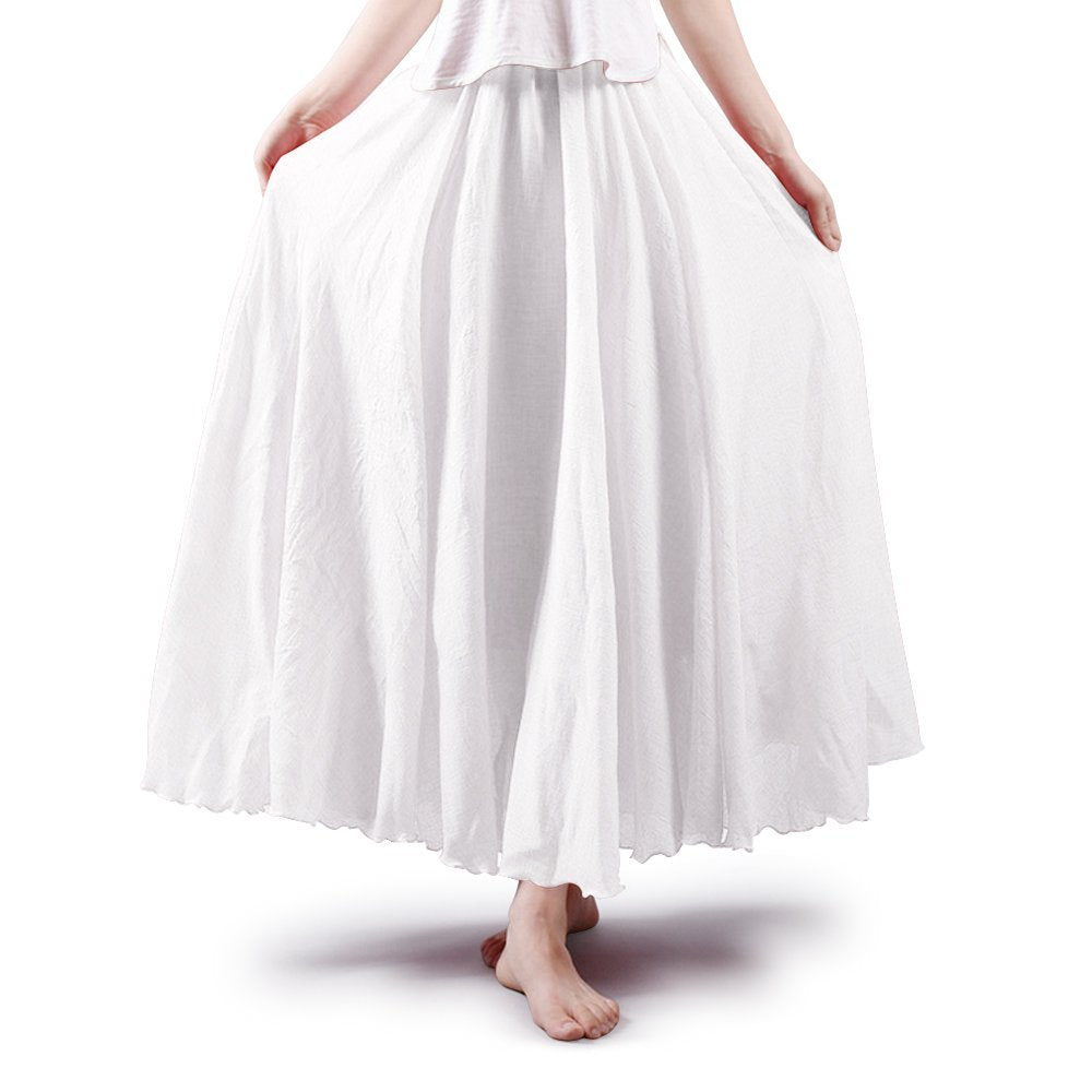 Women's Cotton Long Flowy Rave Renaissance Maxi Skirt