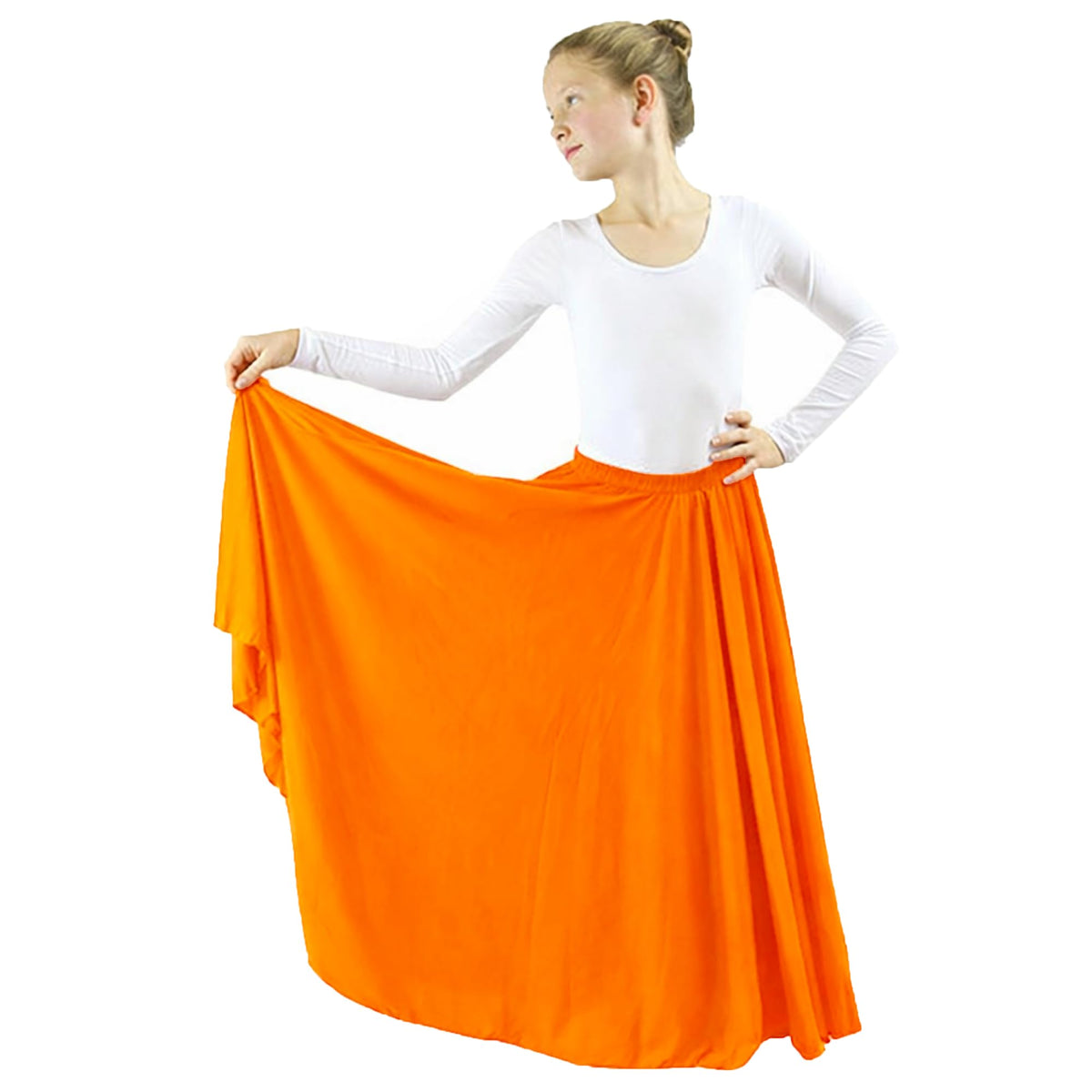Danzcue Girls Long Full Circle Dance Skirt