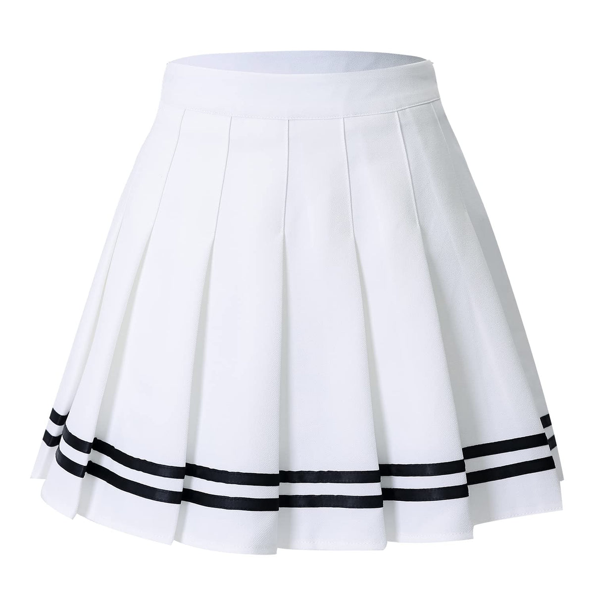 Hoerev Women Girls Short High Waist Pleated Skater Tennis Skirt