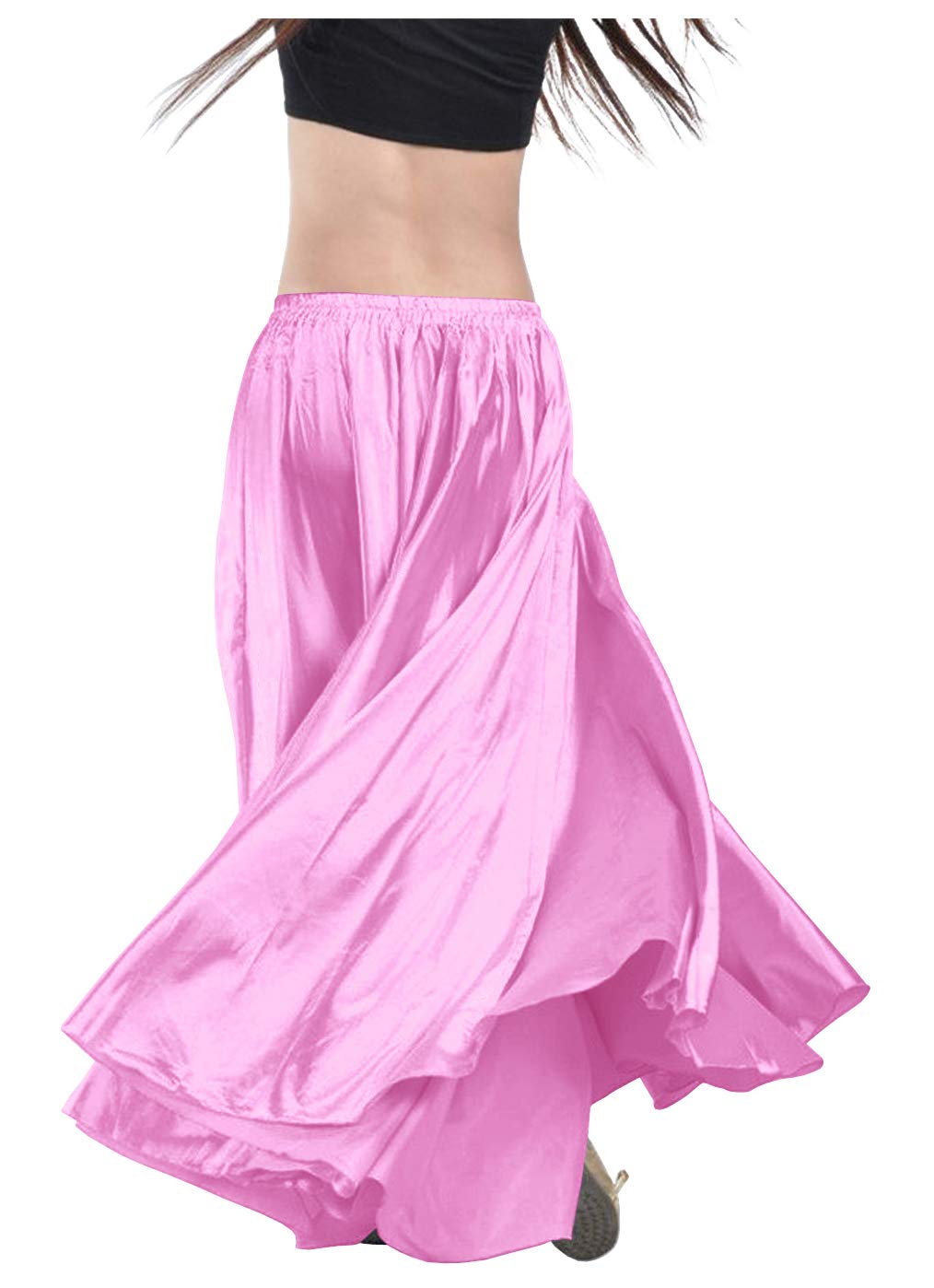 Indian Trendy Women's Satin Full Circle Swing Halloween Belly Dance Tribal Skirt