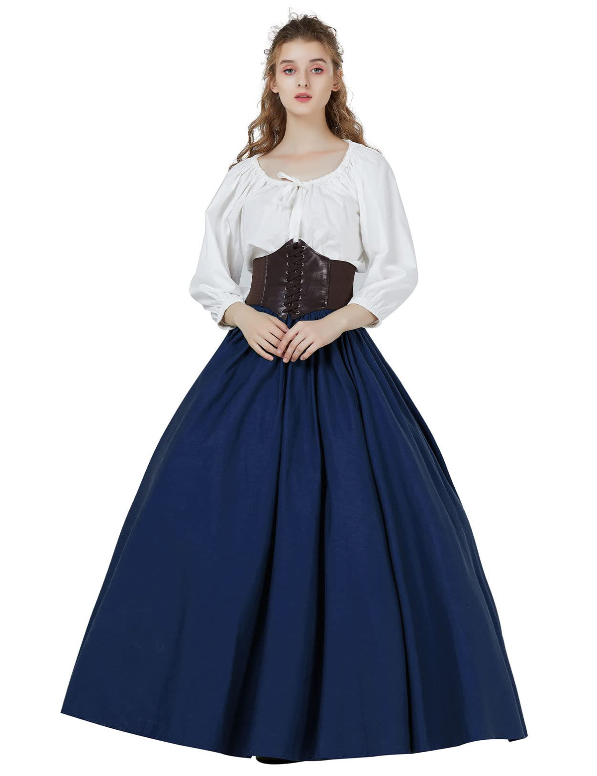 BEAUTELICATE Victorian Dress Renaissance Skirt Gypsy Long Maxi Medieval Skirt A-line Full Length