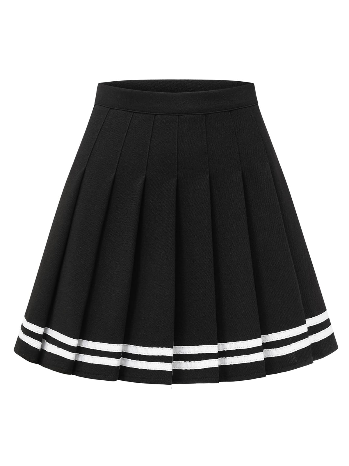 Shestellar Women's High-Waisted Pleated A-Line Mini Tennis Skater Skirt