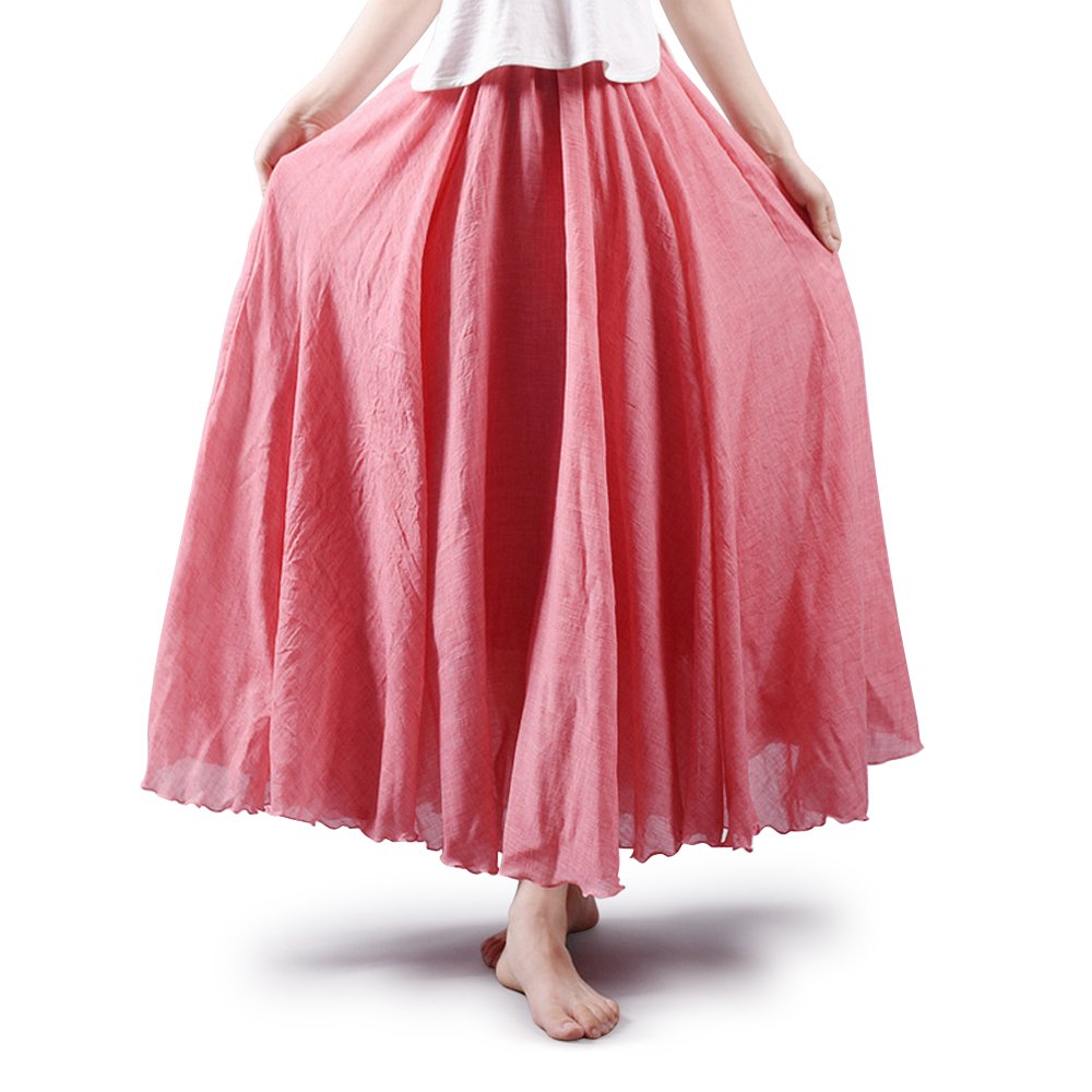 Women's Cotton Long Flowy Rave Renaissance Maxi Skirt