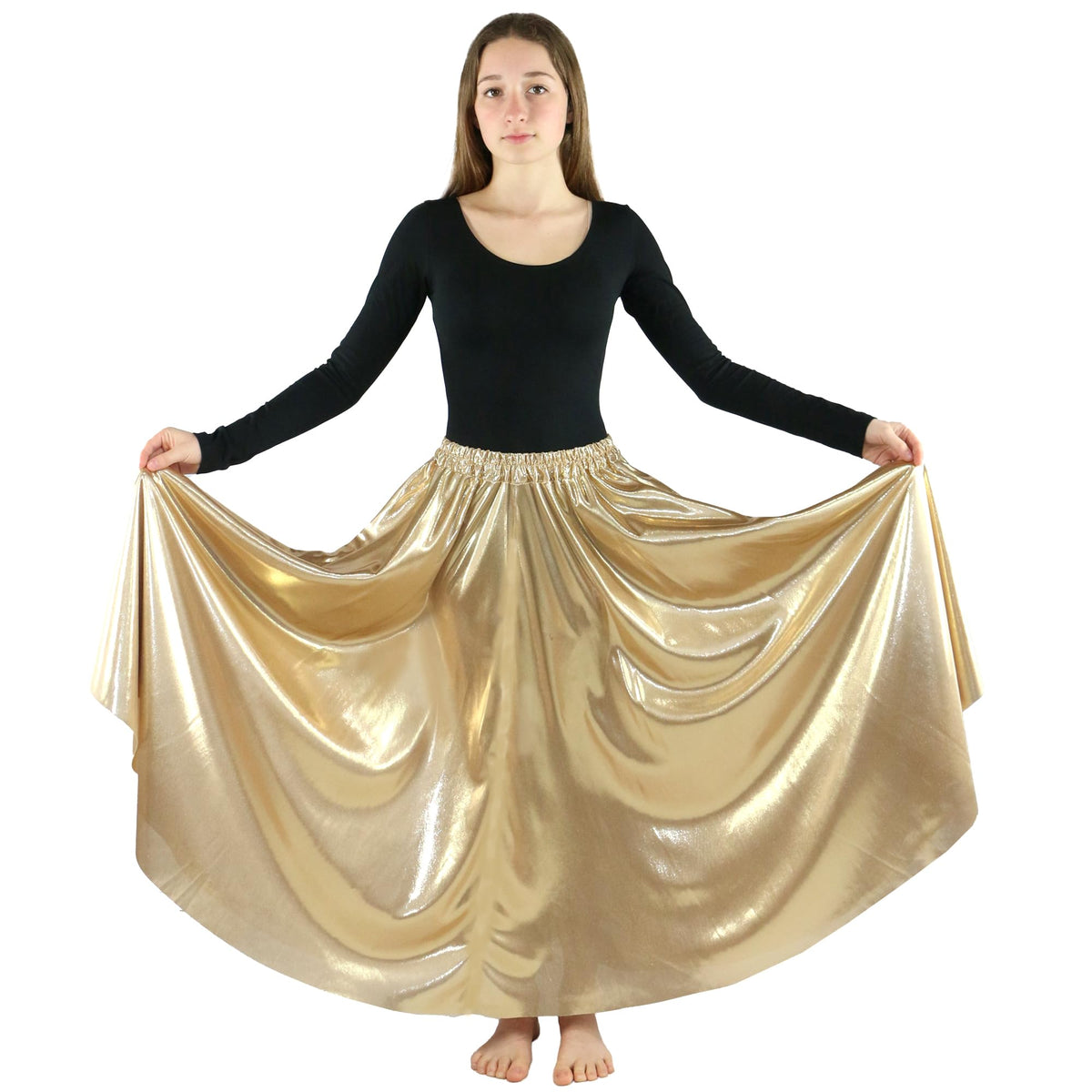 Danzcue Girls Long Full Circle Dance Skirt