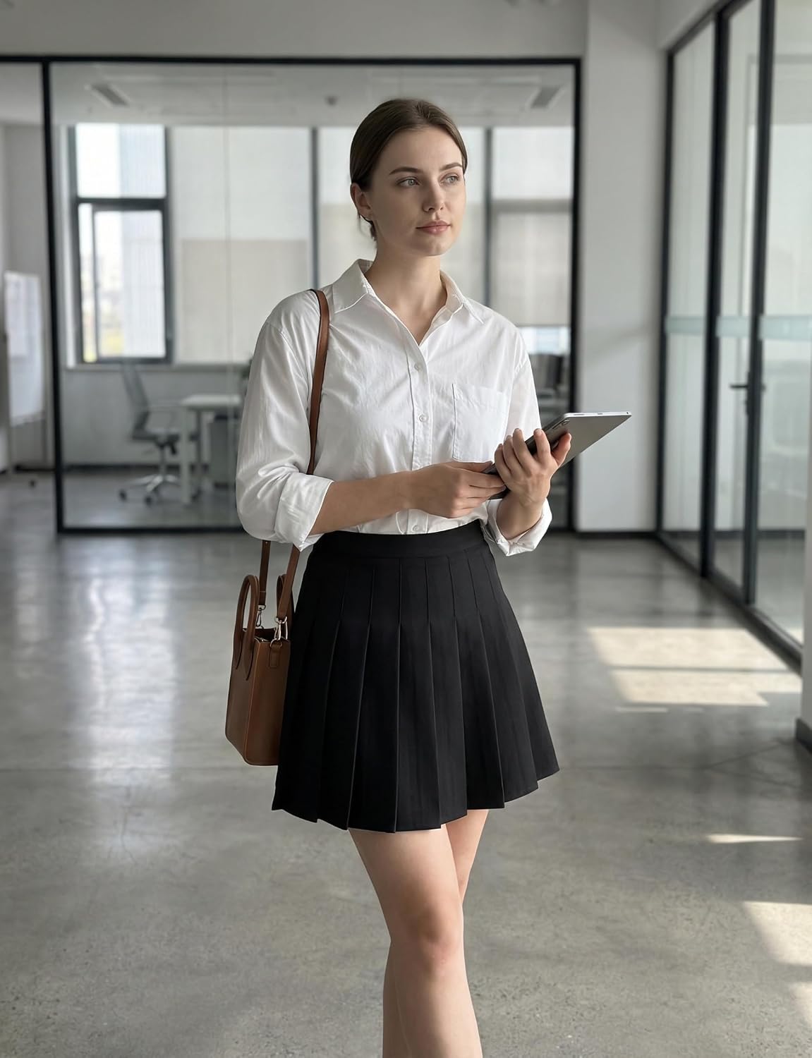 DRESS NICES Women Pleated Skirt A-Line Short Mini Basic Skirt School Uniform Cheerleader Skirts Skater Skirt