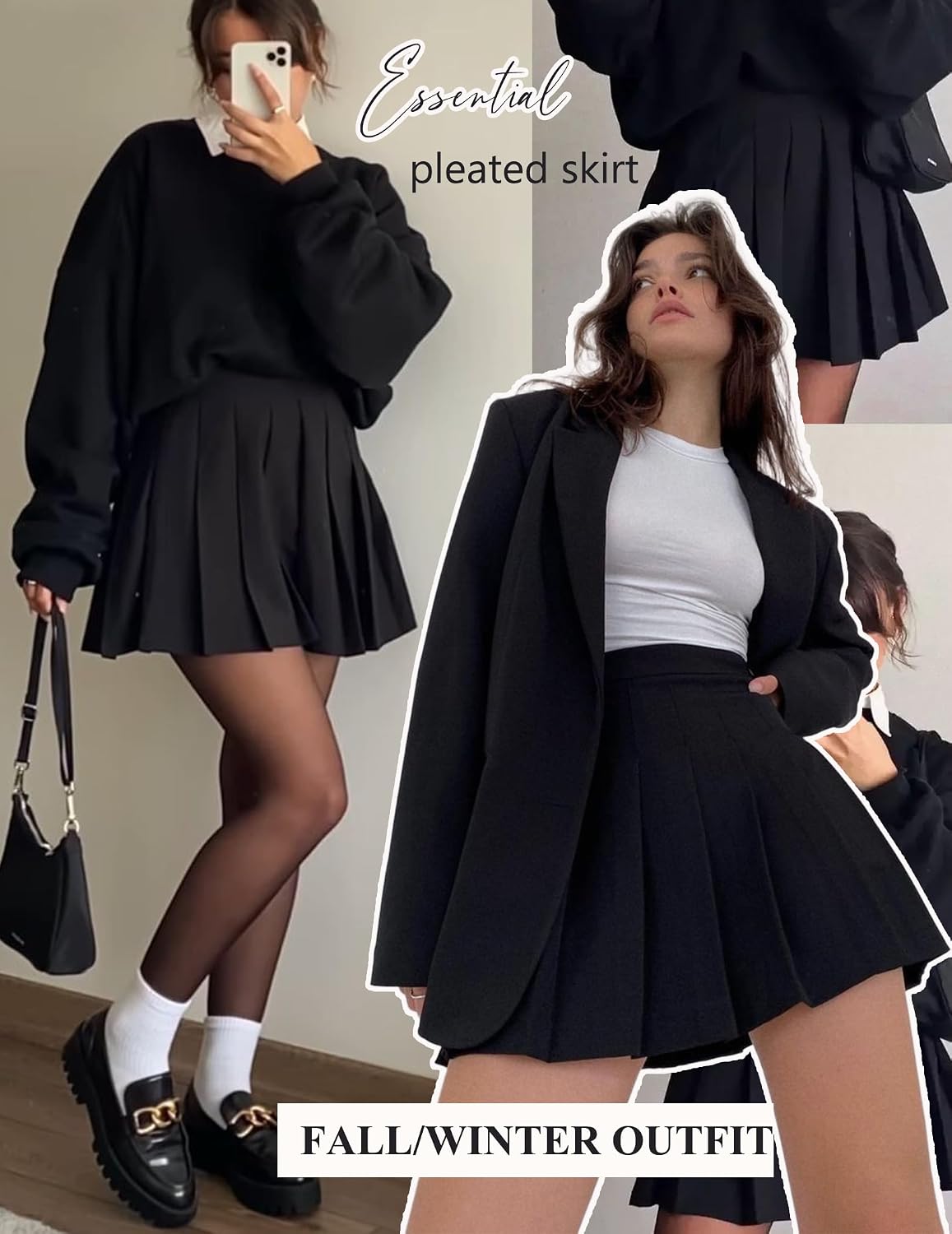 Avidlove Short Pleated Skirts for Women Cheerleader School Uniform