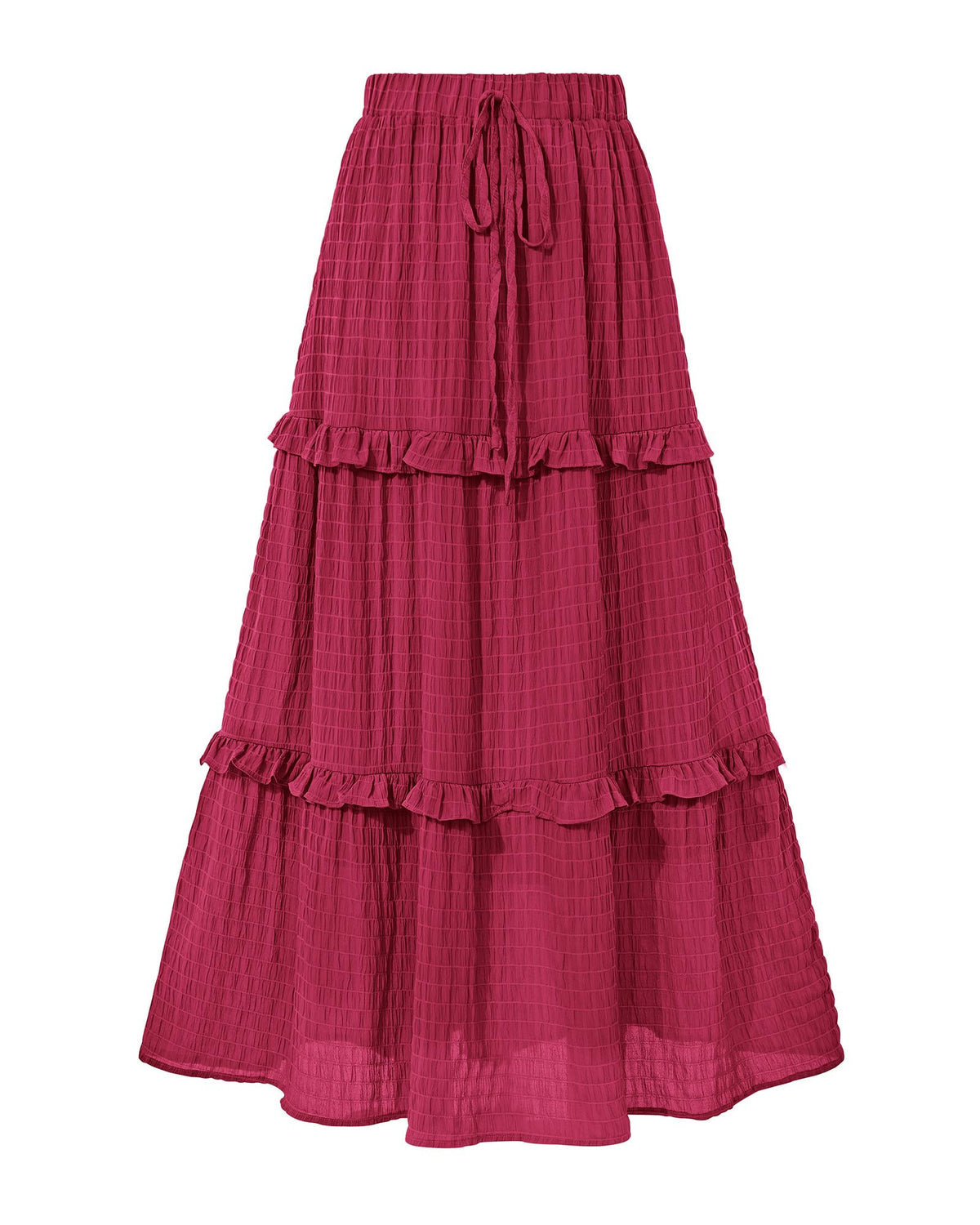 BTFBM Casual Solid Maxi Skirt Fall Clothes Flared A-Line Skirts for Women