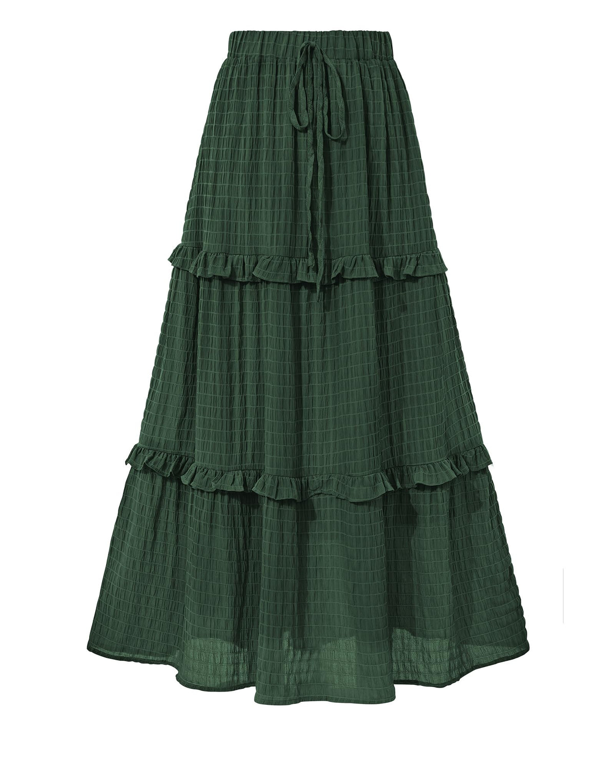 BTFBM Casual Solid Maxi Skirt Fall Clothes Flared A-Line Skirts for Women