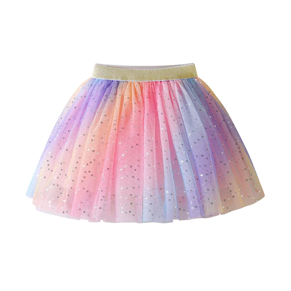 DXTON Kids Girls Tutu Dresses Toddler Rainbow Flower Tulle Skirt
