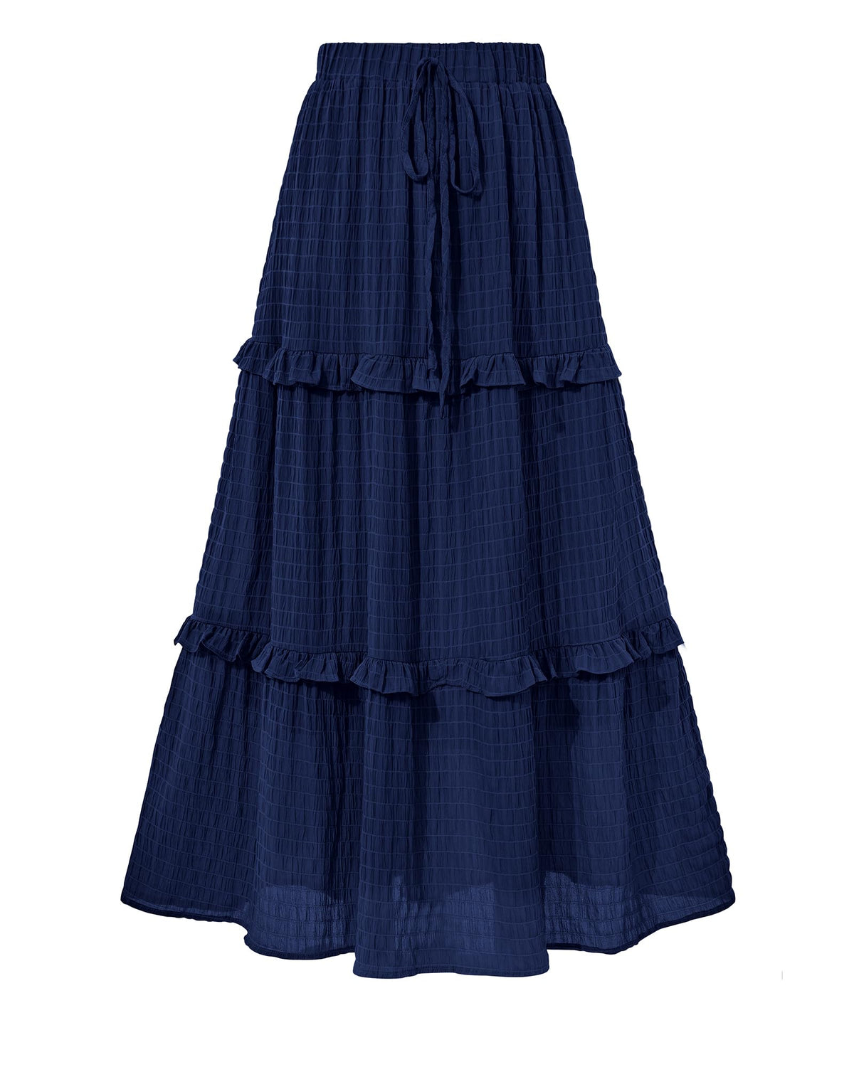 BTFBM Casual Solid Maxi Skirt Fall Clothes Flared A-Line Skirts for Women