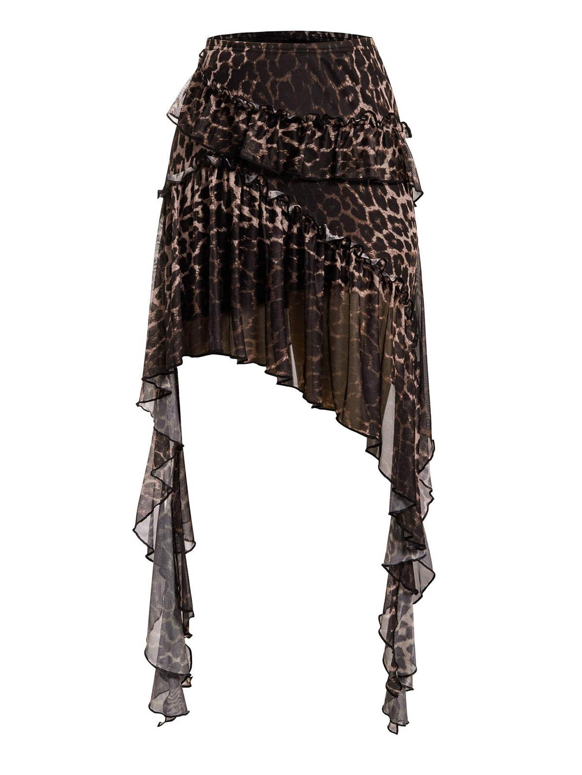 Verdusa Womens Boho Flowy Asymmetrical Skirt Ruffle Country Concert Outfits